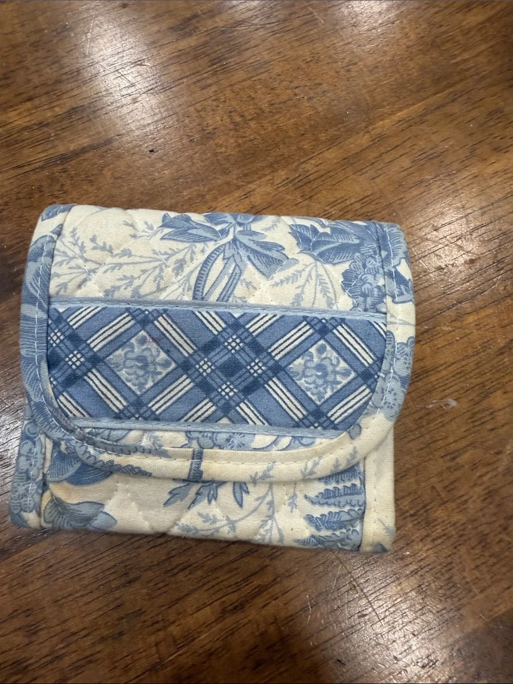 Vera Bradley Blue Floral Quilted Wallet